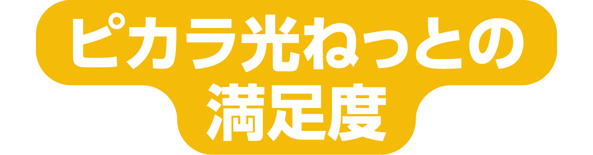 ピカラ光ねっとの満足度