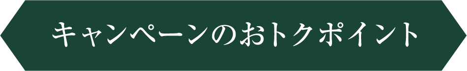 キャンペーンのおトクポイント