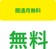 開通月無料