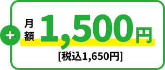 ＋月額1,500円[税込み1,650円]