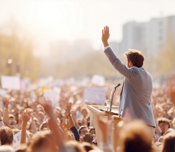 政治で偏ったイメージ流れている様子